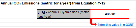 Y-12 Calculation Spreadsheet Result to use in e-GGRT